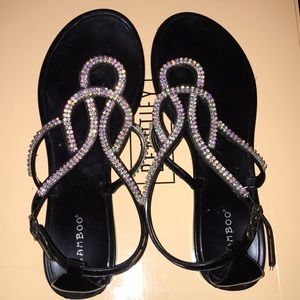 Jeweled open toe sandals